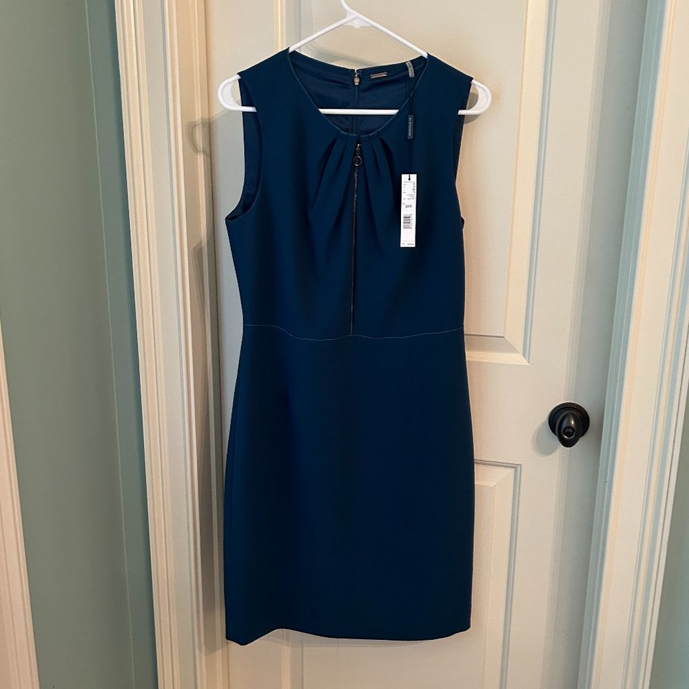 Elie Tahari blue cap sleeve dress